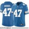 Detroit Lions #47 Robert Woods Blue Home Jersey