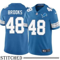 Detroit Lions #48 Steve Brooks Blue Home Jersey