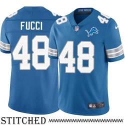 Detroit Lions #48 Dom Fucci Blue Home Jersey