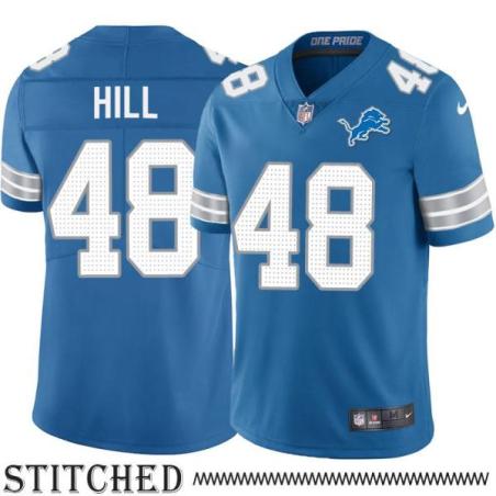 Detroit Lions #48 Jim Hill Blue Home Jersey