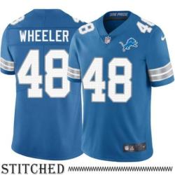 Detroit Lions #48 Mark Wheeler Blue Home Jersey
