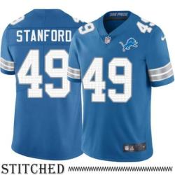 Detroit Lions #49 Julian Stanford Blue Home Jersey