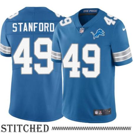Detroit Lions #49 Julian Stanford Blue Home Jersey