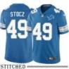 Detroit Lions #49 Eric Stocz Blue Home Jersey