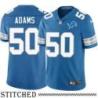 Detroit Lions #50 Earnest Adams Blue Home Jersey
