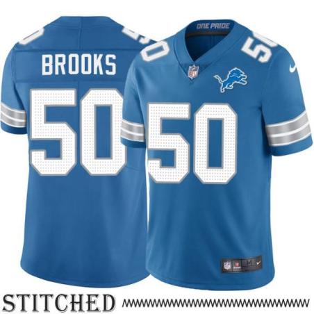 Detroit Lions #50 Michael Brooks Blue Home Jersey