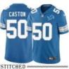 Detroit Lions #50 Toby Caston Blue Home Jersey