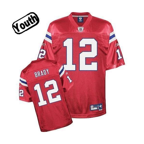 tom brady red jersey youth