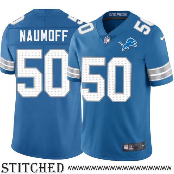 Detroit Lions #50 Paul Naumoff Blue Home Jersey