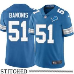 Detroit Lions #51 Vince Banonis Blue Home Jersey