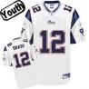 Tom Brady Youth Football Jersey -#12 New England Youth Jersey(White)