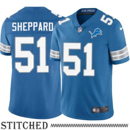Detroit Lions #51 Kelvin Sheppard Blue Home Jersey