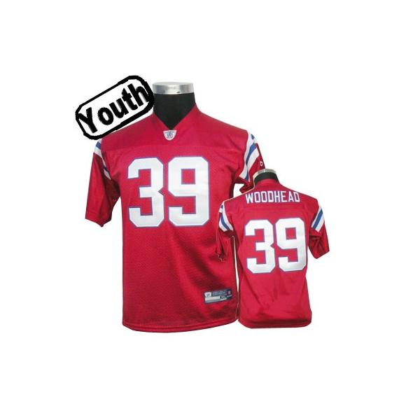 Danny Woodhead Youth Football Jersey -#39 New England Youth Jersey(Red)