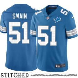 Detroit Lions #51 Bill Swain Blue Home Jersey