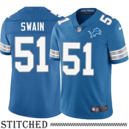 Detroit Lions #51 Bill Swain Blue Home Jersey