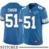 Detroit Lions #51 Bill Swain Blue Home Jersey