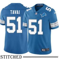 Detroit Lions #51 Jahlani Tavai Blue Home Jersey
