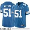 Detroit Lions #51 Joe Watson Blue Home Jersey