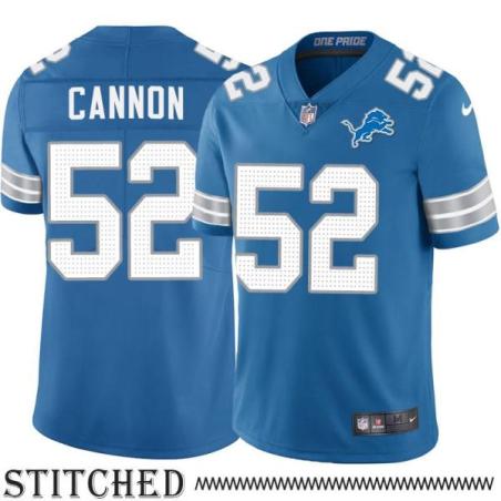 Detroit Lions #52 Anthony Cannon Blue Home Jersey