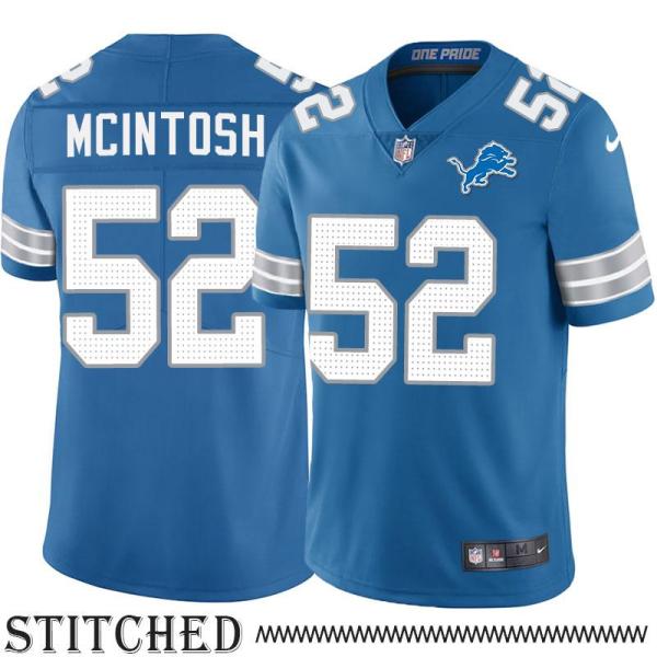 Detroit Lions #52 Rocky McIntosh Blue Home Jersey