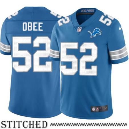 Detroit Lions #52 Dunc Obee Blue Home Jersey