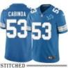 Detroit Lions #53 Jason Cabinda Blue Home Jersey
