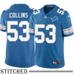 Detroit Lions #53 Andre Collins Blue Home Jersey