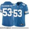 Detroit Lions #53 Bill Fleckenstein Blue Home Jersey