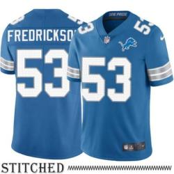 Detroit Lions #53 Rob Fredrickson Blue Home Jersey