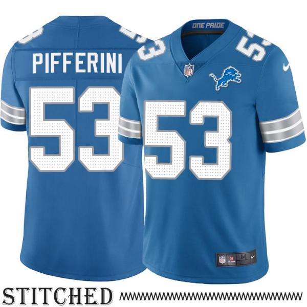 Detroit Lions #53 Bob Pifferini Blue Home Jersey