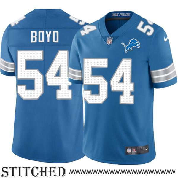 Detroit Lions #54 Thomas Boyd Blue Home Jersey