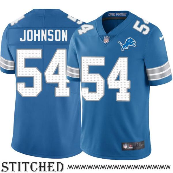 Detroit Lions #54 James Johnson Blue Home Jersey