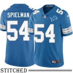 Detroit Lions #54 Chris Spielman Blue Home Jersey
