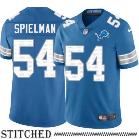 Detroit Lions #54 Chris Spielman Blue Home Jersey