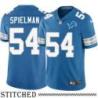 Detroit Lions #54 Chris Spielman Blue Home Jersey