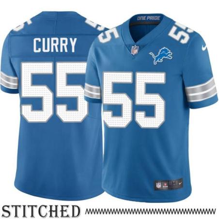 Detroit Lions #55 Donte Curry Blue Home Jersey