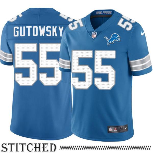 Detroit Lions #55 Ace Gutowsky Blue Home Jersey