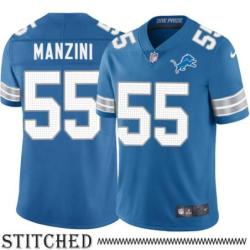 Detroit Lions #55 Bap Manzini Blue Home Jersey