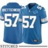 Detroit Lions #57 Carl Brettschneider Blue Home Jersey