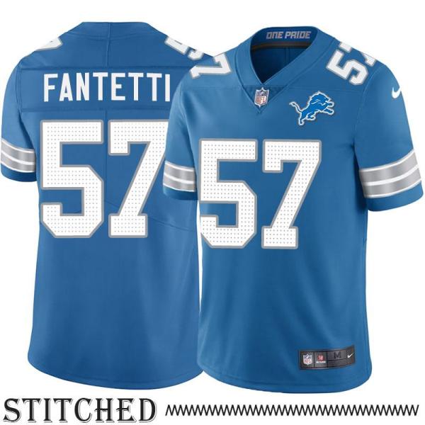 Detroit Lions #57 Ken Fantetti Blue Home Jersey