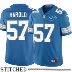Detroit Lions #57 Eli Harold Blue Home Jersey