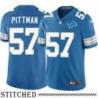 Detroit Lions #57 Anthony Pittman Blue Home Jersey