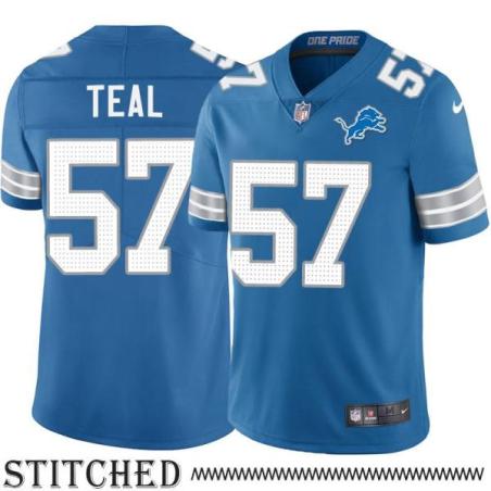 Detroit Lions #57 Jim Teal Blue Home Jersey