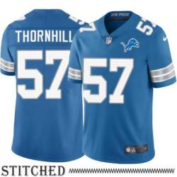 Detroit Lions #57 Josh Thornhill Blue Home Jersey