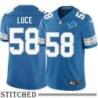 Detroit Lions #58 Derrel Luce Blue Home Jersey