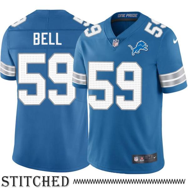 Detroit Lions #59 Anthony Bell Blue Home Jersey
