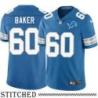 Detroit Lions #60 Al Baker Blue Home Jersey
