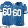 Detroit Lions #60 Paul Spicer Blue Home Jersey