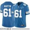 Detroit Lions #61 Jim Martin Blue Home Jersey