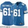 Detroit Lions #61 Fred Rothwell Blue Home Jersey